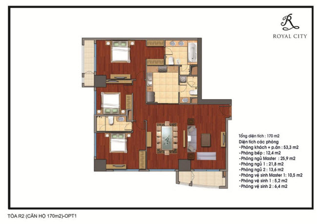 Mặt bằng căn 170m2