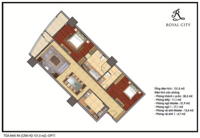 Căn hộ 131.5m2