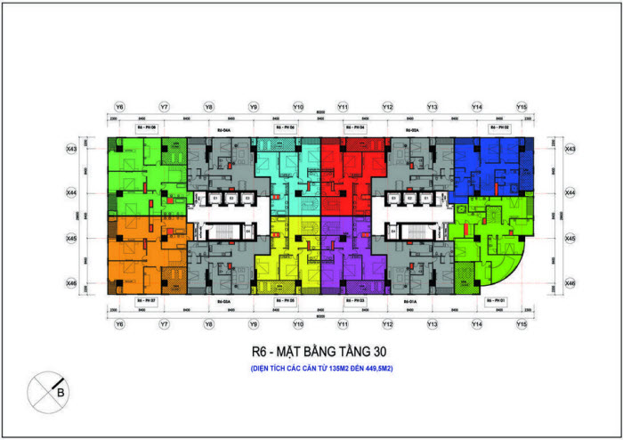 Mặt bằng tầng 30